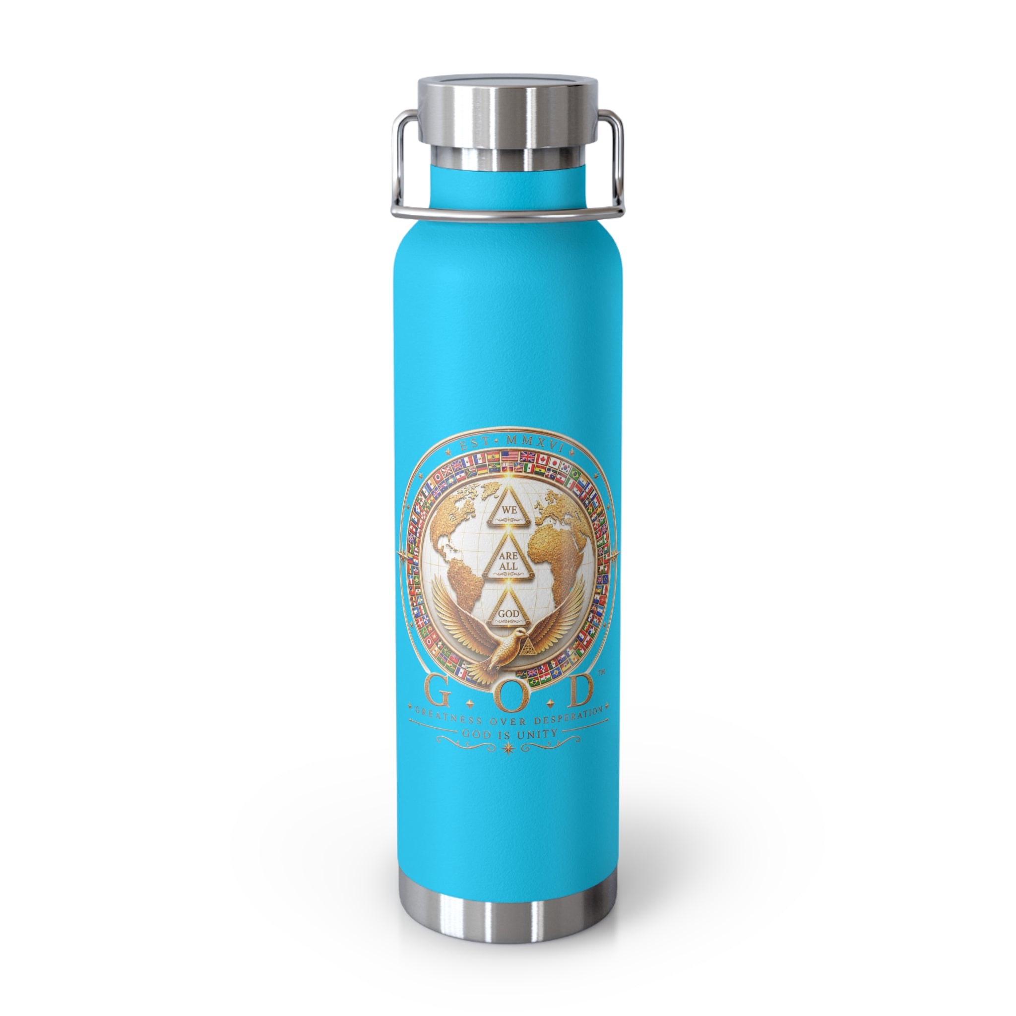 G.O.D 🌎🕊️ Copper Vacuum Insulated Bottle, 22oz