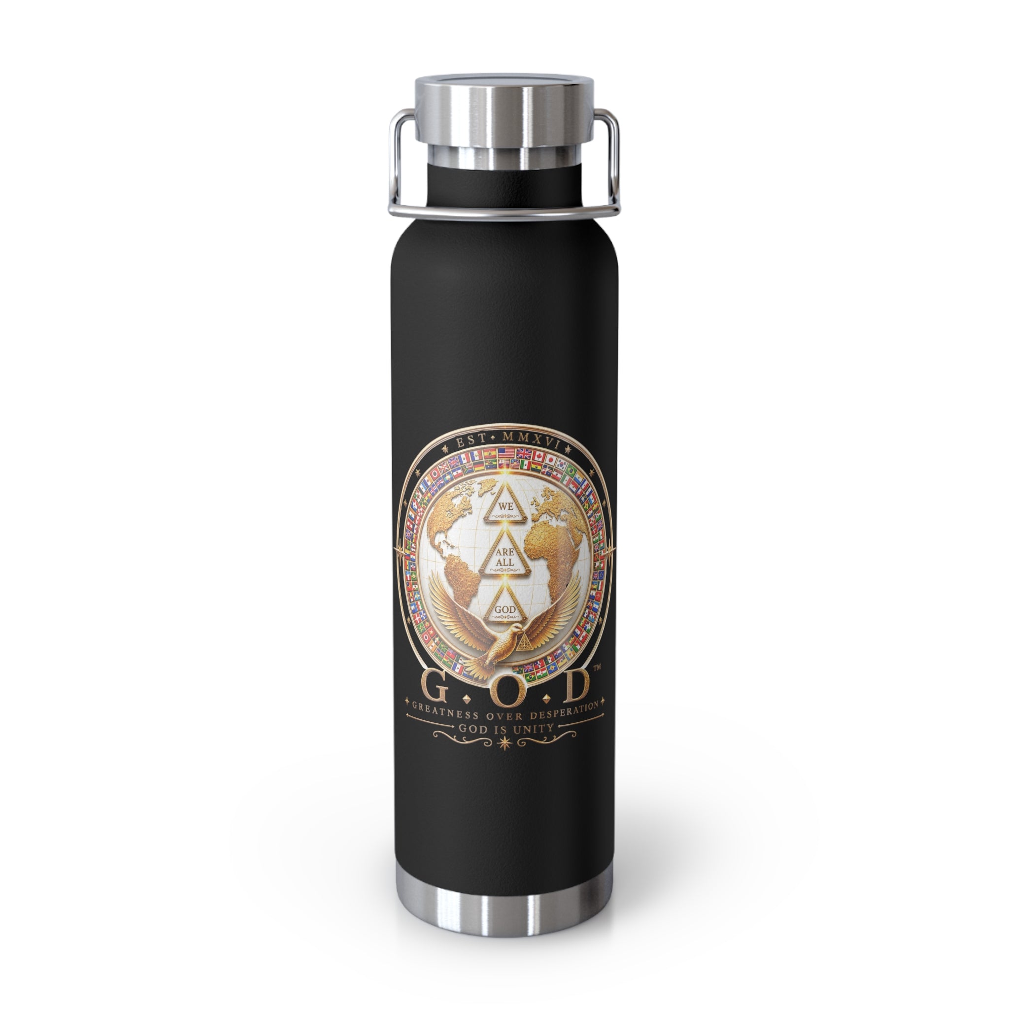 G.O.D 🌎🕊️ Copper Vacuum Insulated Bottle, 22oz
