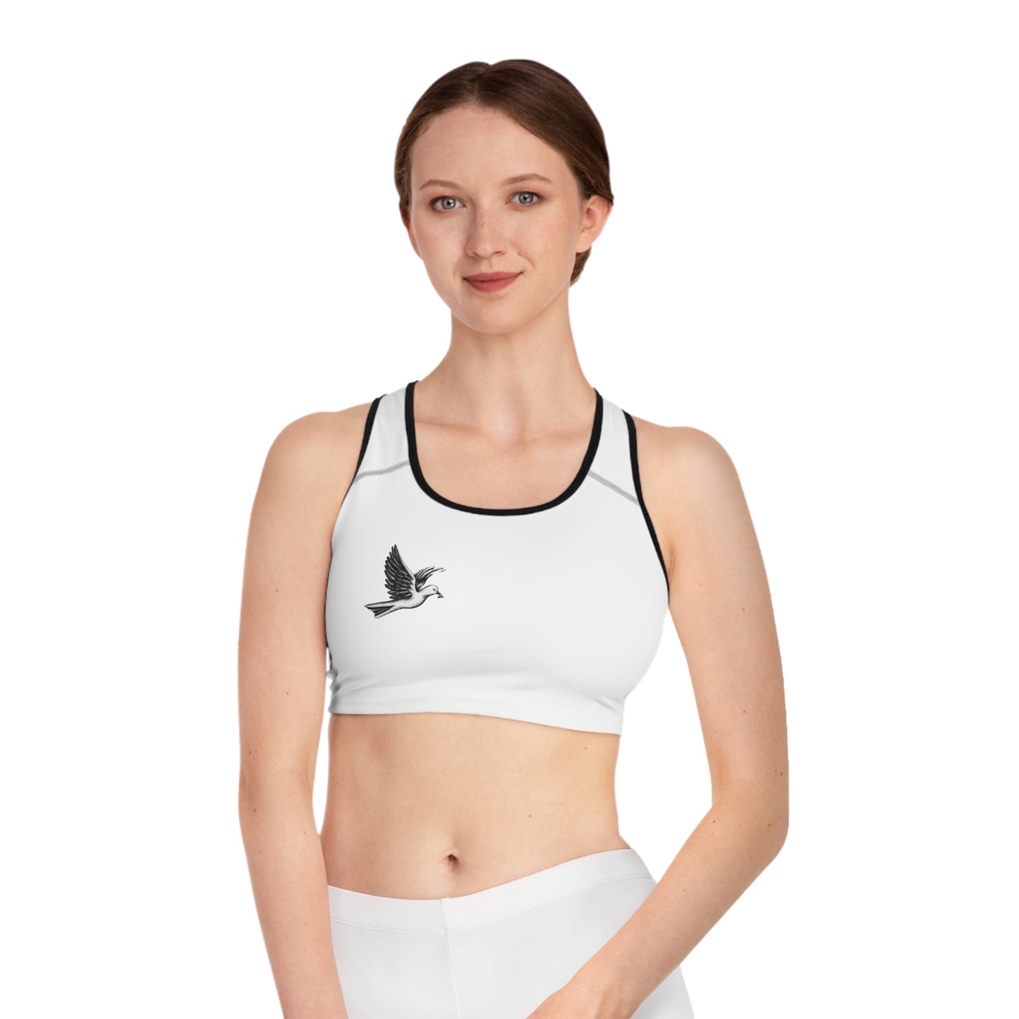 🕊️Giza🔺🔻🔺 Sports Bra with Dove Design