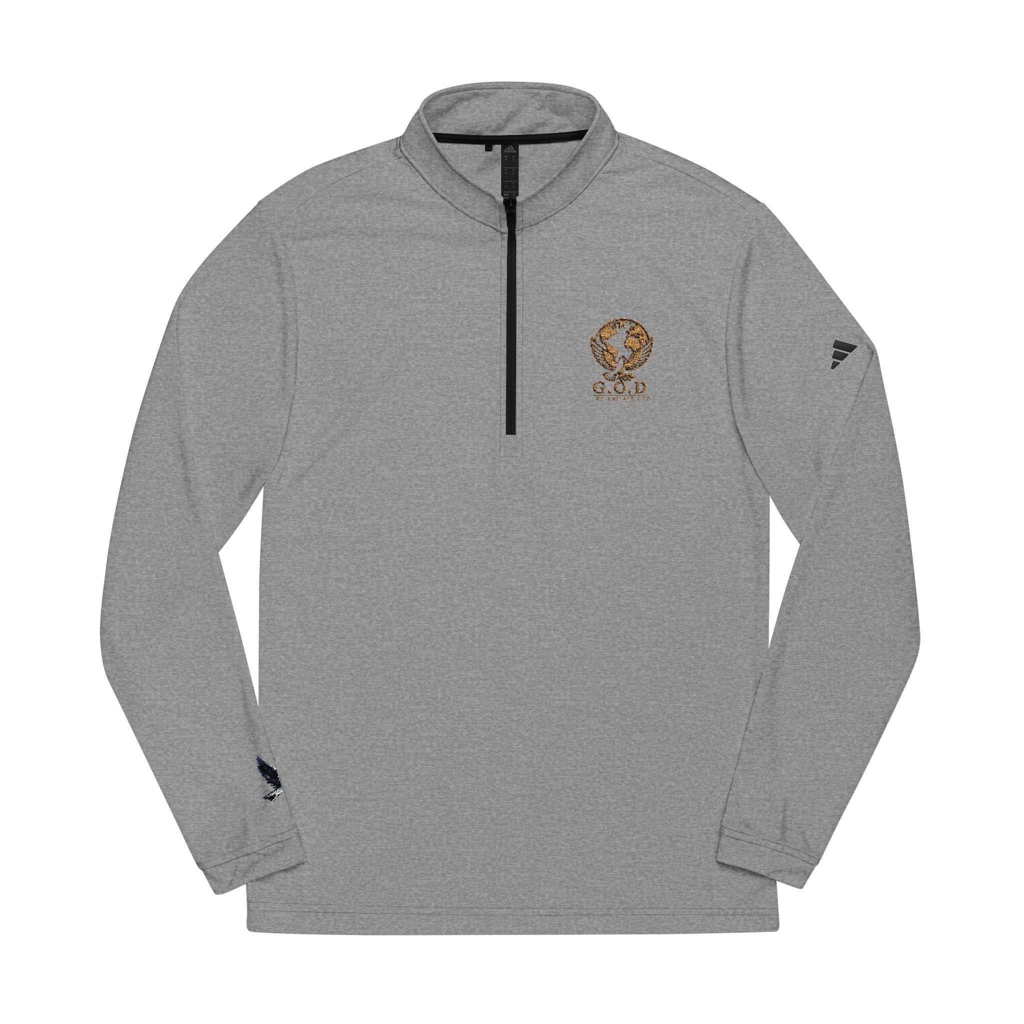 G.O.D 🕊️🌎 Signature Logo  — adidas® Performance Quarter-Zip Pullover (Embroidery)