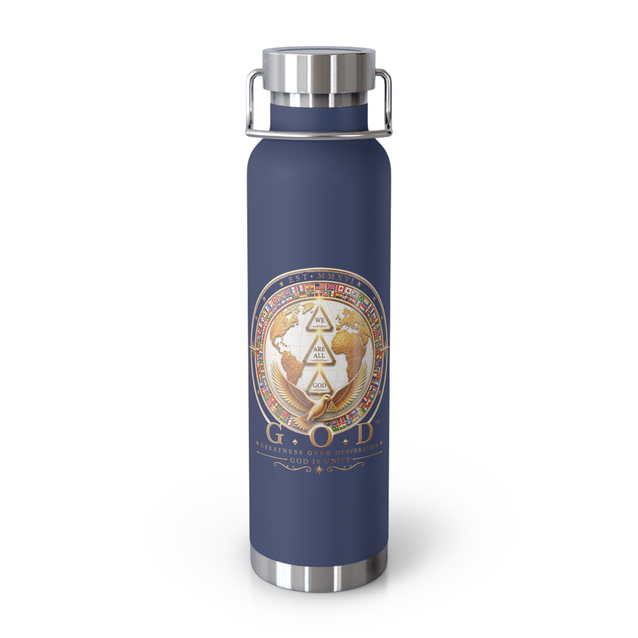 G.O.D 🌎🕊️ Copper Vacuum Insulated Bottle, 22oz