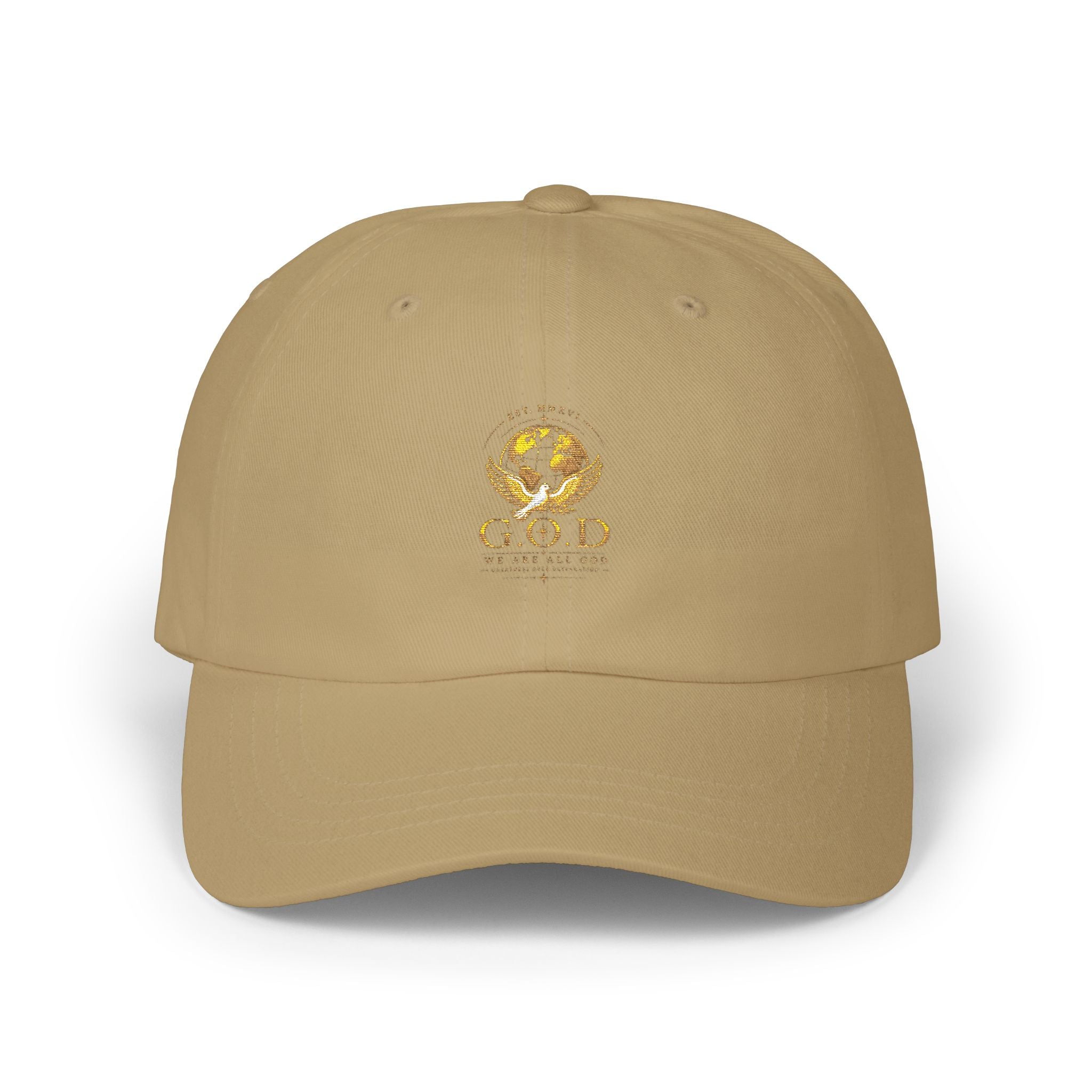 🕊️🌎 - GOD Globe Embroidered White Baseball Hat