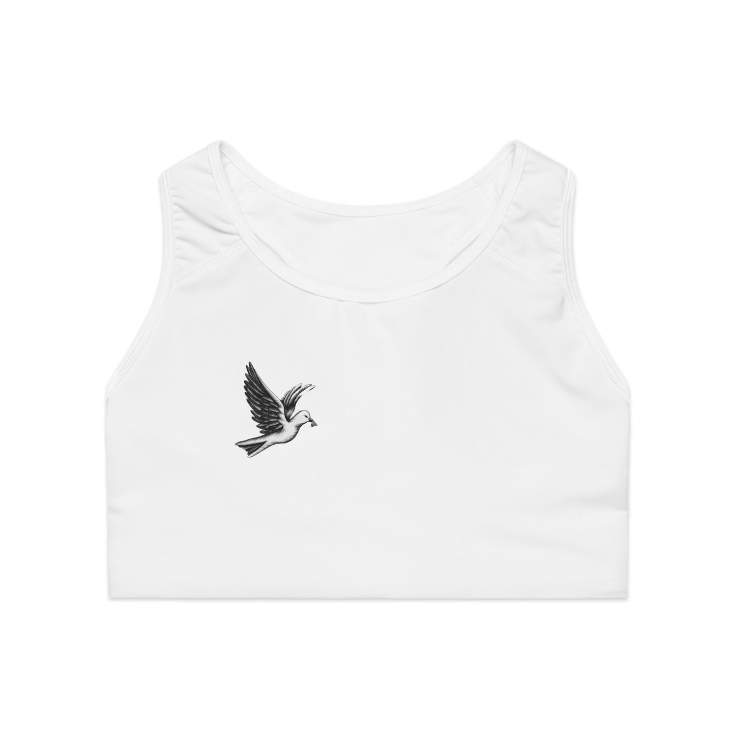 🕊️Giza🔺🔻🔺 Sports Bra with Dove Design