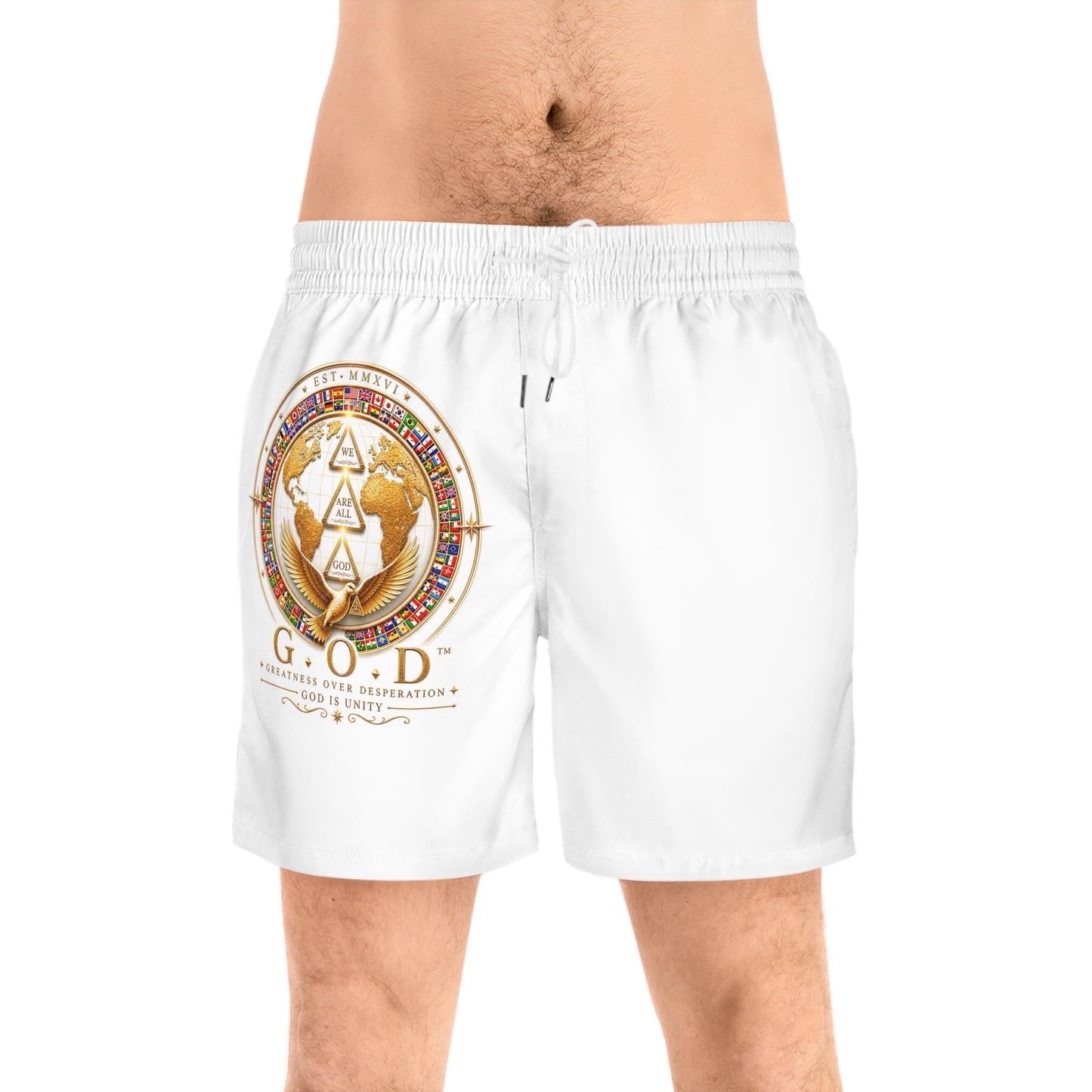 Men's Mid-Length Swim Shorts (AOP)