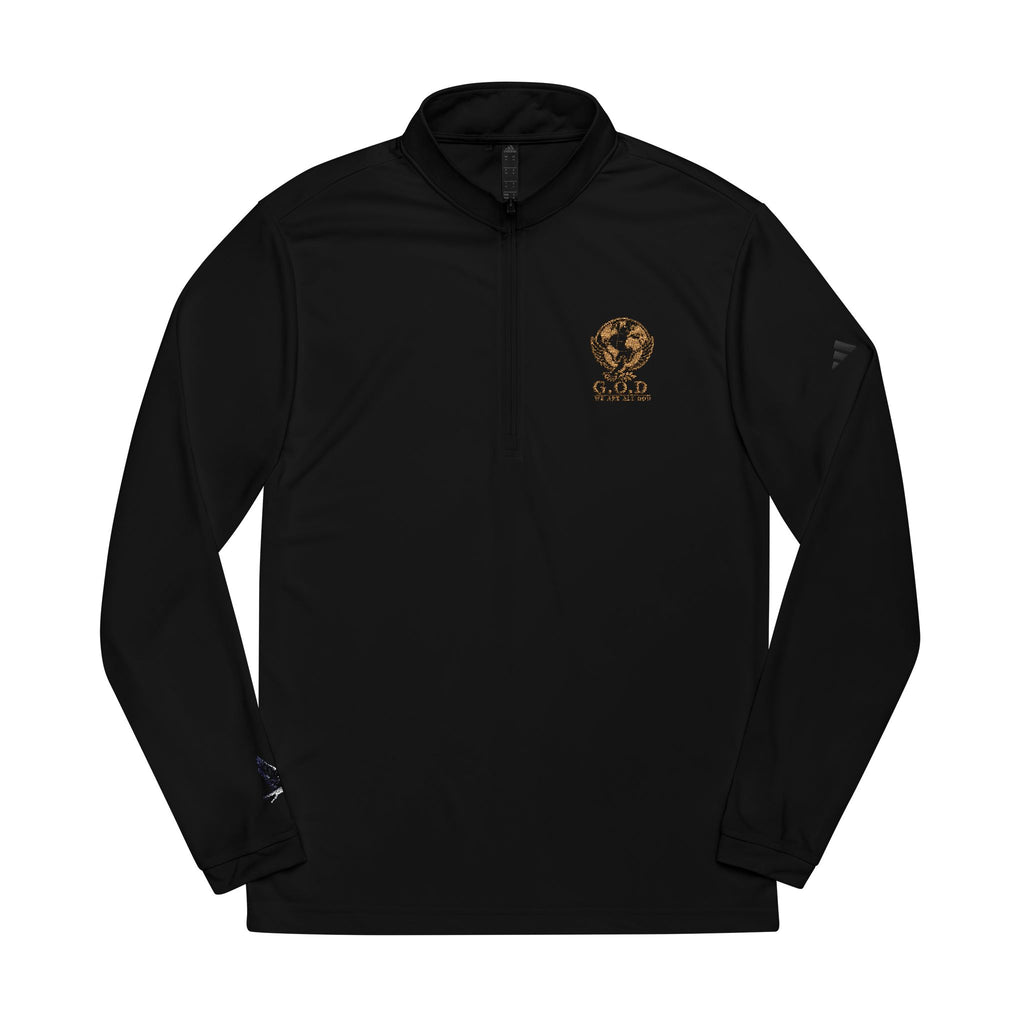 G.O.D 🕊️🌎 Signature Logo  — adidas® Performance Quarter-Zip Pullover (Embroidery)
