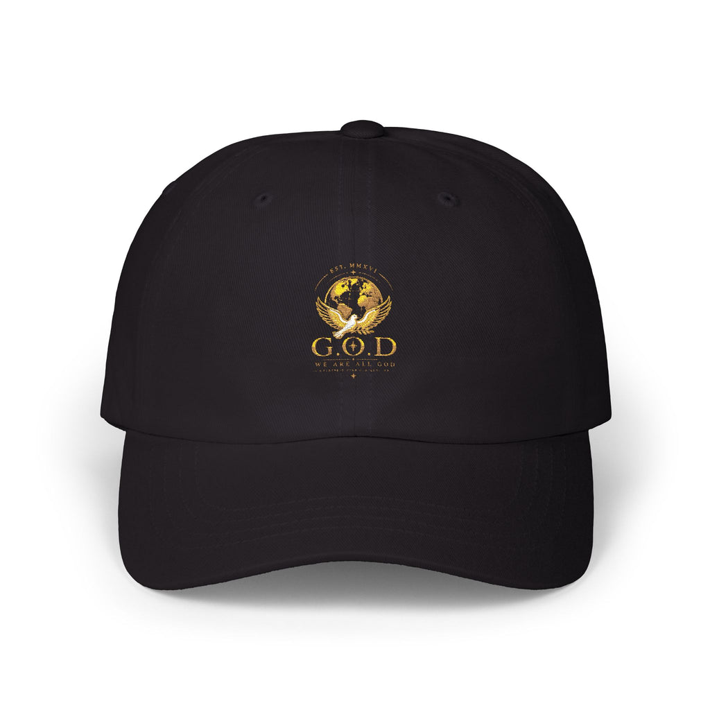 🕊️🌎 - GOD Globe Embroidered White Baseball Hat