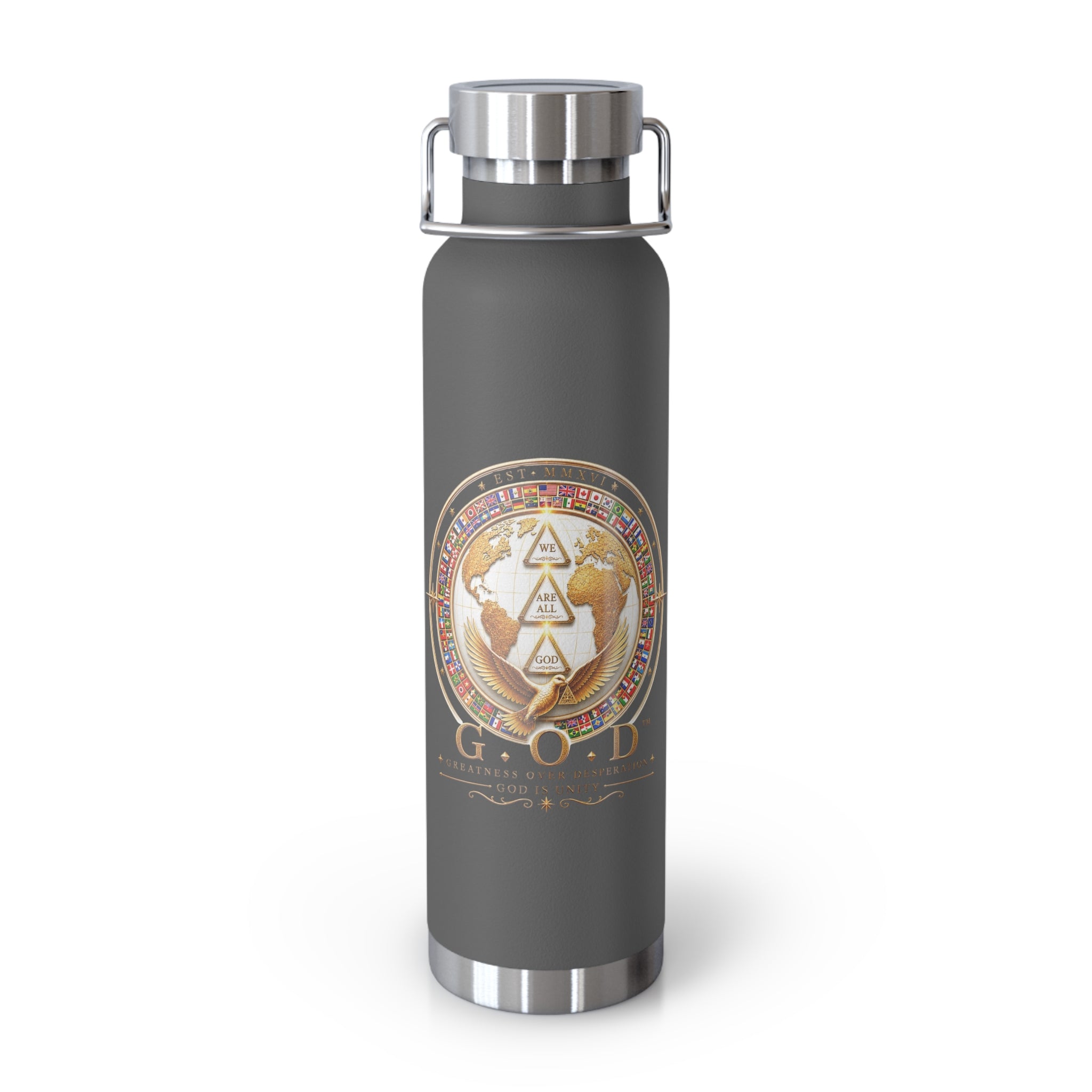 G.O.D 🌎🕊️ Copper Vacuum Insulated Bottle, 22oz