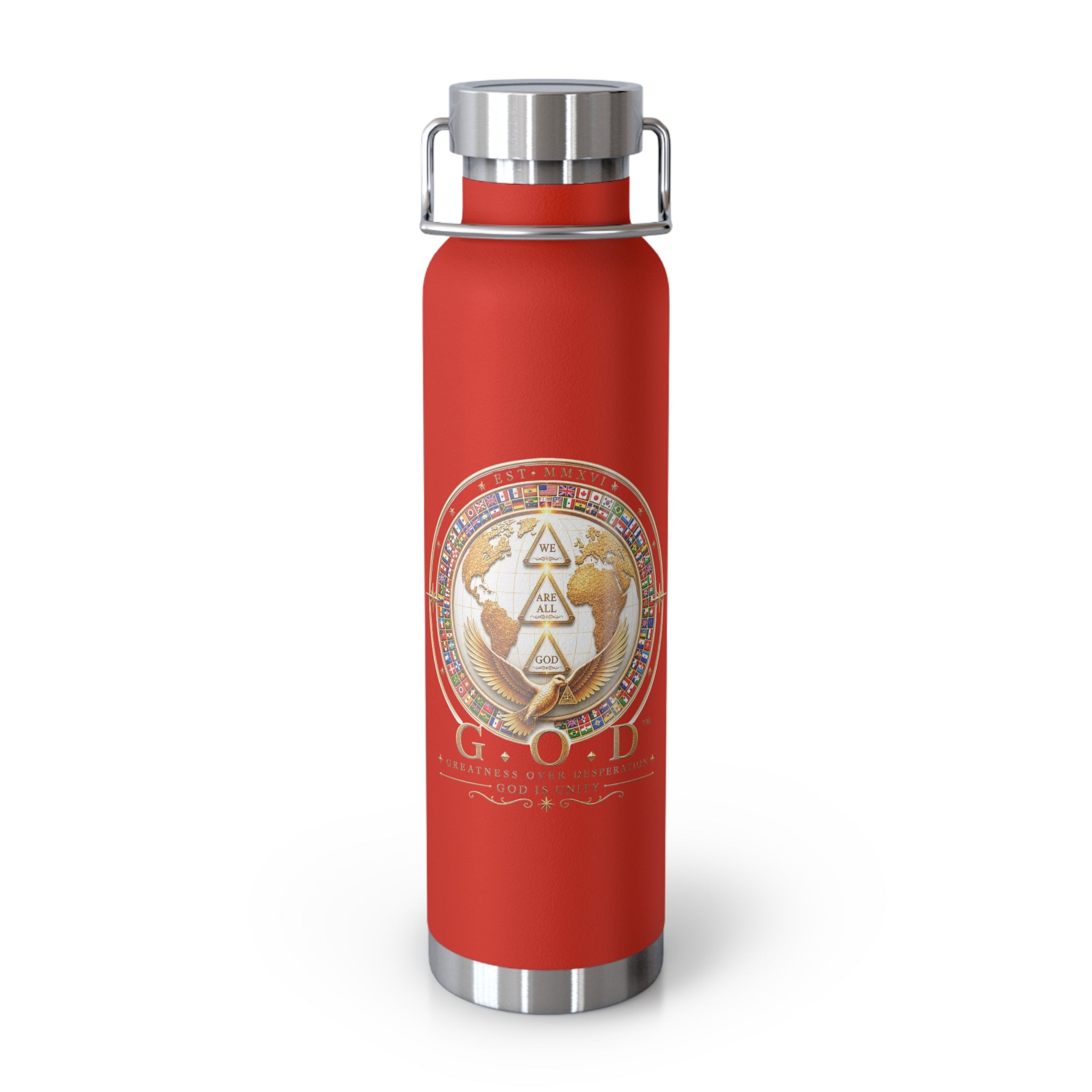 G.O.D 🌎🕊️ Copper Vacuum Insulated Bottle, 22oz