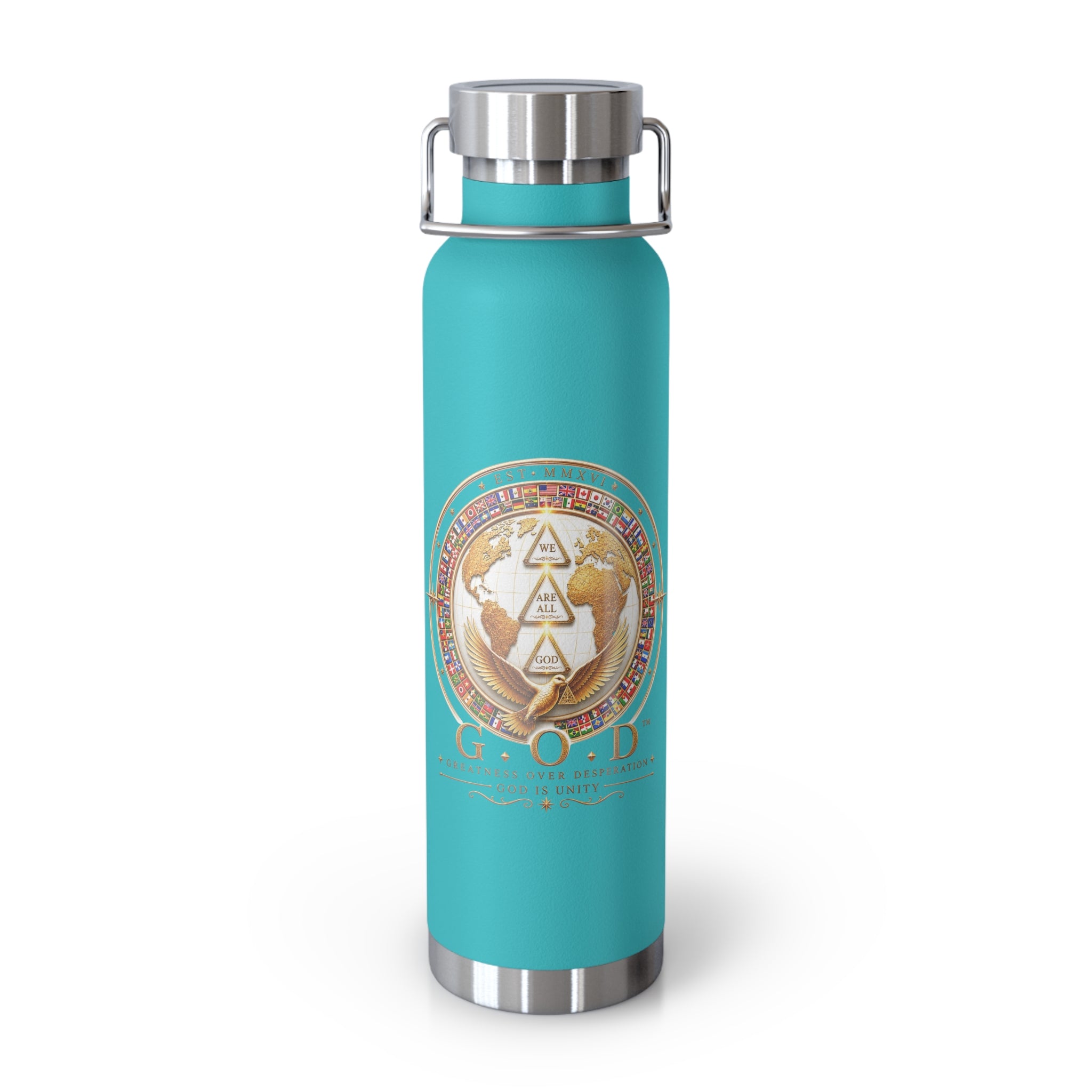 G.O.D 🌎🕊️ Copper Vacuum Insulated Bottle, 22oz