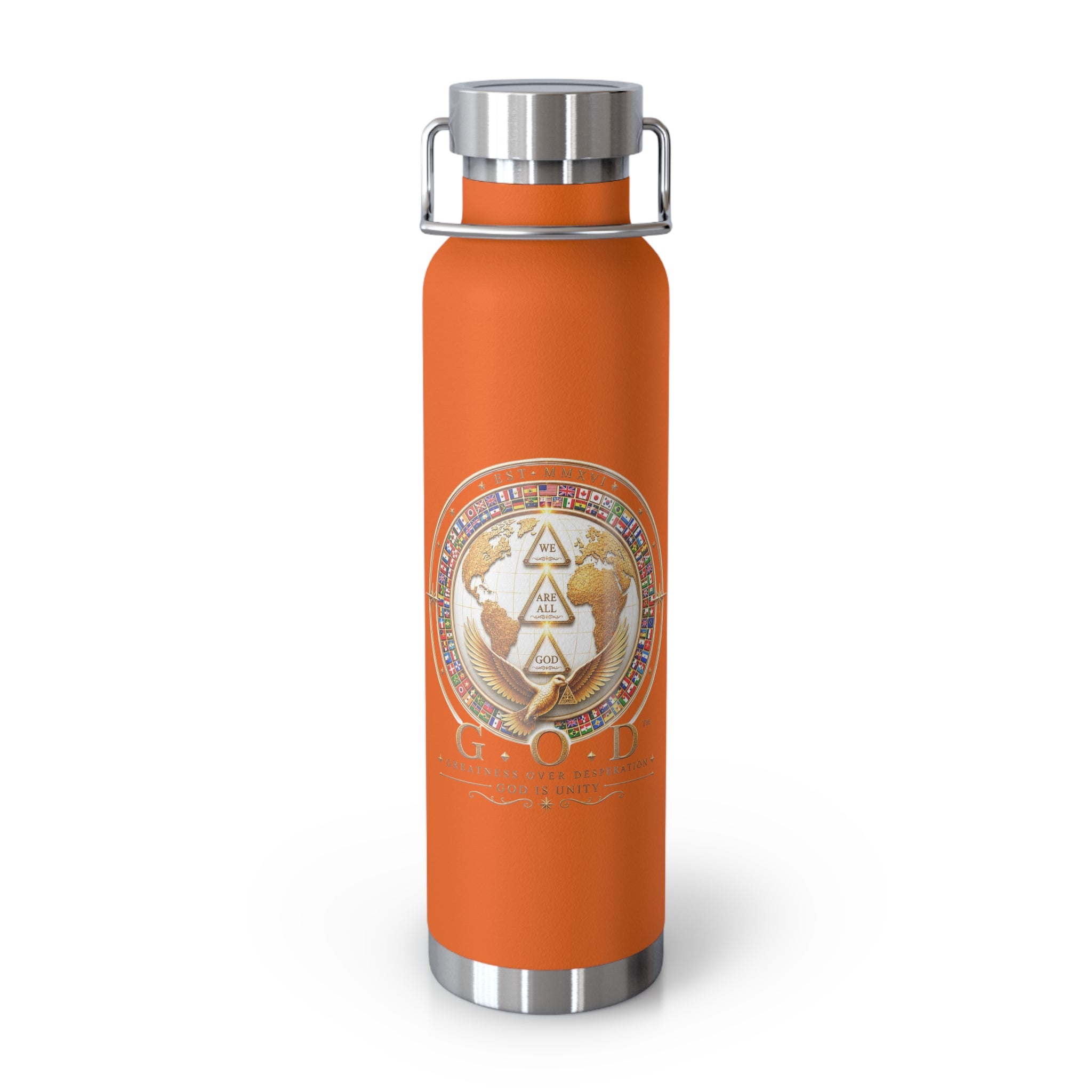 G.O.D 🌎🕊️ Copper Vacuum Insulated Bottle, 22oz